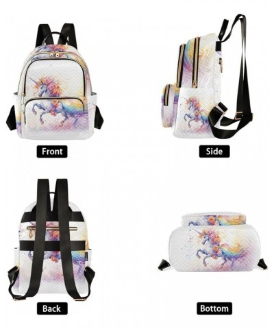 Small Backpack Purse for Women, Running Unicorn Travel Bag Casual Daypack Shoulder Bag Small $16.56 Backpacks