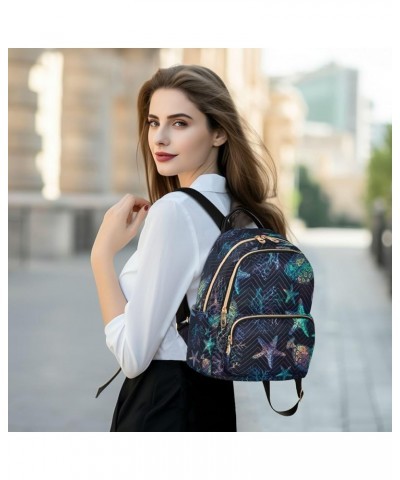 Fashion Backpack Mini Backpack Purse Casual Daily Backpack Colorful Sea Fish for Travel for College Work Small $16.72 Backpacks