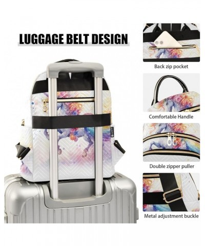 Small Backpack Purse for Women, Running Unicorn Travel Bag Casual Daypack Shoulder Bag Small $16.56 Backpacks