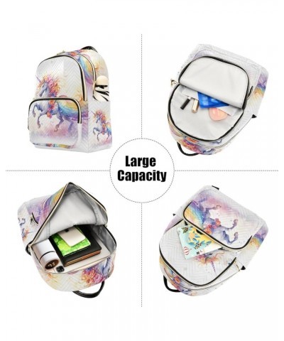 Small Backpack Purse for Women, Running Unicorn Travel Bag Casual Daypack Shoulder Bag Small $16.56 Backpacks