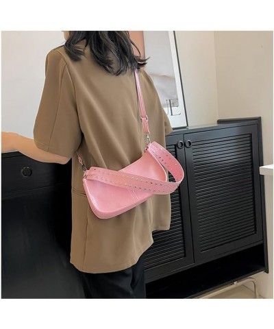 Womens Purses Crossbody Red Shoulder Bag Y2k Purse Red Accessories Grunge Purse Aesthetic Purse Light Pink $17.48 Crossbody Bags