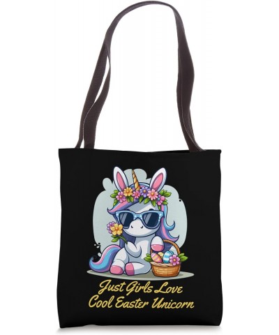 Just Girls Love Cool Easter Unicorn Bunny Ears For Women Tote Bag $13.19 Totes