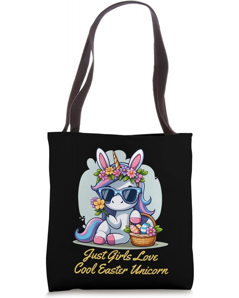 Just Girls Love Cool Easter Unicorn Bunny Ears For Women Tote Bag $13.19 Totes