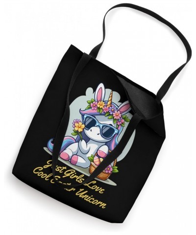 Just Girls Love Cool Easter Unicorn Bunny Ears For Women Tote Bag $13.19 Totes