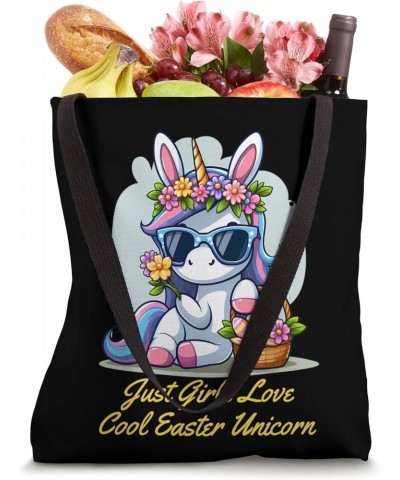 Just Girls Love Cool Easter Unicorn Bunny Ears For Women Tote Bag $13.19 Totes