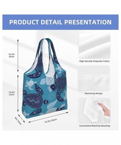 Sea Turtles Single Shoulder Commuter Canvas Tote Bags For Women And Men Sea Turtles 2 $11.65 Totes