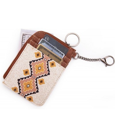 Wrangler Card Wallet for Women Boho Aztec Credit Card Holder with Zipper Pocket Aztec-Angel White $13.24 Wallets