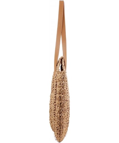 Women's Summer Straw Handbags Women Handwoven Round Straw Bags Summer Beach Tote Bag Woven Handle Shoulder Bag Beige C $21.23...