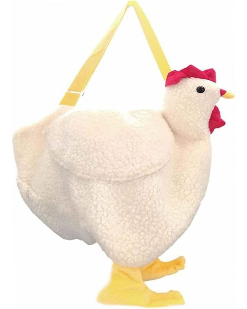 Chicken Bag, Cartoon Shoulder Bag Hen Crossbody Bag Fluffy Hen Handbag Funny Purses for Girl Women $8.69 Shoulder Bags