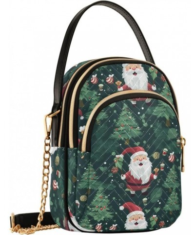 Christmas Santa Claus Small Crossbody Bags for Women Cell Phone Shoulder Purse Handbags Wallet 21215925 $13.23 Crossbody Bags