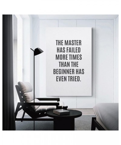 De Meester Heeft Gefaald Meer Keer Dan De Beginner Heeft Zelfs Geprobeerd, Ingelijste Muur Print, SlPoster Canvas Artwork Pri...