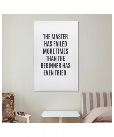 De Meester Heeft Gefaald Meer Keer Dan De Beginner Heeft Zelfs Geprobeerd, Ingelijste Muur Print, SlPoster Canvas Artwork Pri...