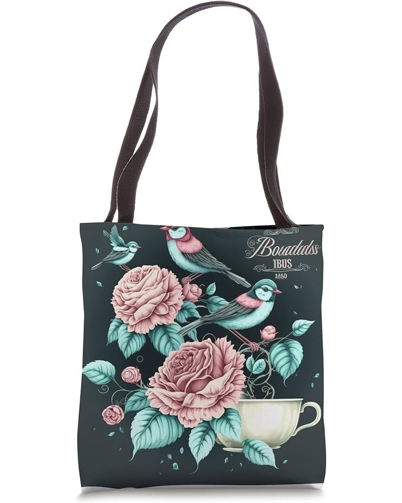 tea time cup morning tea lover cute joyful Tote Bag 16 inches $13.52 Totes