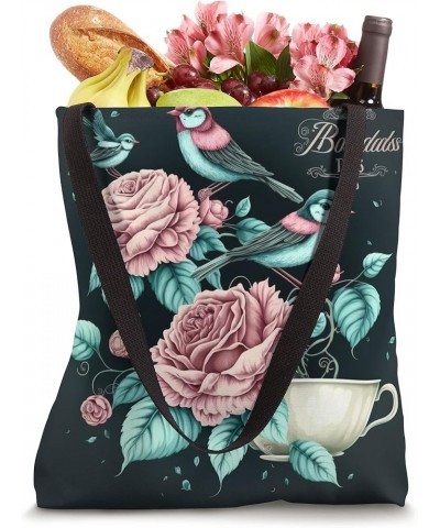 tea time cup morning tea lover cute joyful Tote Bag 16 inches $13.52 Totes