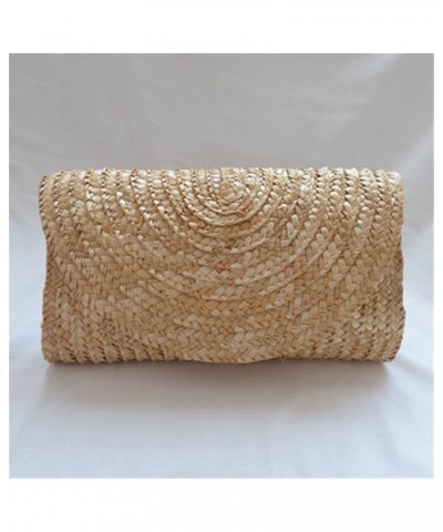 Women Wheat Straw Woven Clutch Leisure Female Wallet Casual Purse Bag Ladies Summer Beach Travel $9.00 Clutches