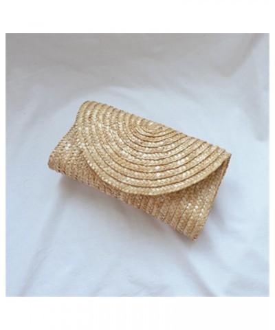 Women Wheat Straw Woven Clutch Leisure Female Wallet Casual Purse Bag Ladies Summer Beach Travel $9.00 Clutches