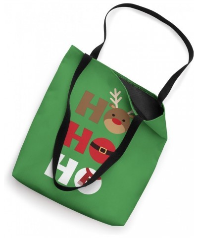 Ho Ho Ho Christmas Reindeer Santa Snowman Tote Bag $9.02 Totes