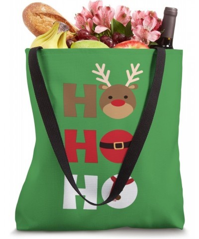 Ho Ho Ho Christmas Reindeer Santa Snowman Tote Bag $9.02 Totes