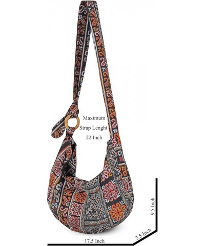 Women's Crossbody Handbags Hippie bag Hobo Bags for Women Shoulder Sling Bag Hippie Tote Bag Hippie Purse Tribe_sky $12.97 Totes