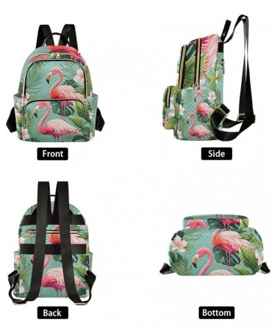 Watercolor with Red Flowers Women's Backpack, Backpack with Luggage Strap, Backpack Travel for Women, M Pink Flamingos and Pa...