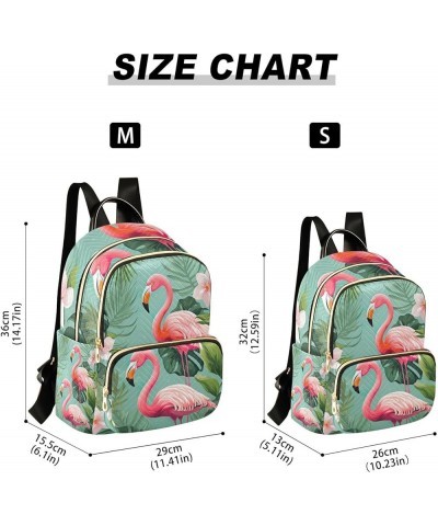 Watercolor with Red Flowers Women's Backpack, Backpack with Luggage Strap, Backpack Travel for Women, M Pink Flamingos and Pa...