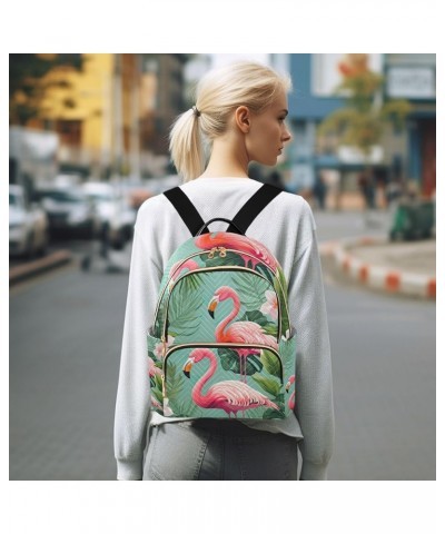 Watercolor with Red Flowers Women's Backpack, Backpack with Luggage Strap, Backpack Travel for Women, M Pink Flamingos and Pa...