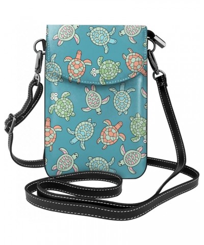 Small Crossbody Phone Bags for Women Leather Cell Phone Purse Lightweight Cell Phone Wallet Girls Sea Turtles2 $17.64 Crossbo...