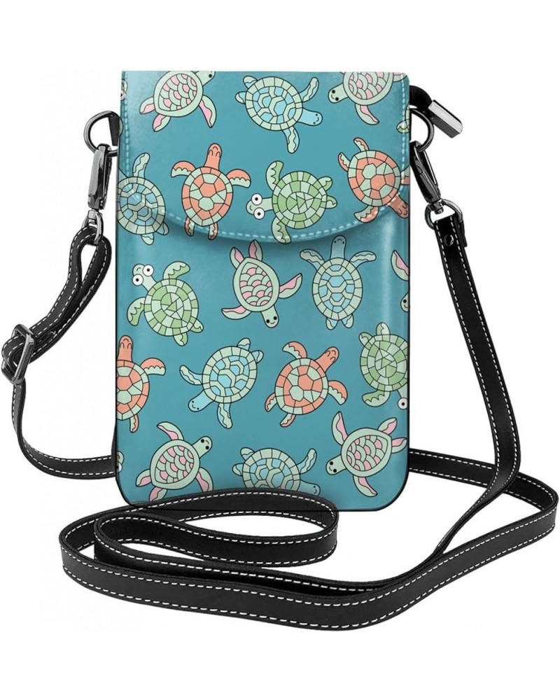 Small Crossbody Phone Bags for Women Leather Cell Phone Purse Lightweight Cell Phone Wallet Girls Sea Turtles2 $17.64 Crossbo...