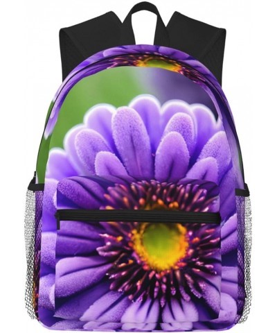 Blooming Cactus Flower Backpack Cute Print Bookbag Women Travel Casual Water-resistant Backpack Travel Bag bags Purple Lavend...