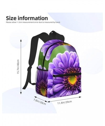 Blooming Cactus Flower Backpack Cute Print Bookbag Women Travel Casual Water-resistant Backpack Travel Bag bags Purple Lavend...