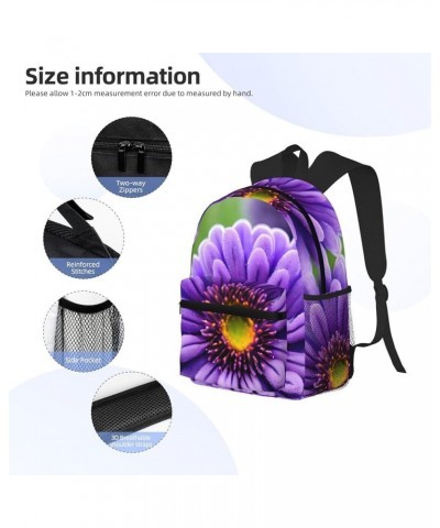 Blooming Cactus Flower Backpack Cute Print Bookbag Women Travel Casual Water-resistant Backpack Travel Bag bags Purple Lavend...