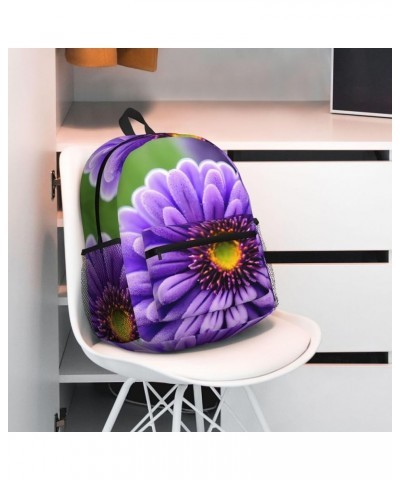 Blooming Cactus Flower Backpack Cute Print Bookbag Women Travel Casual Water-resistant Backpack Travel Bag bags Purple Lavend...