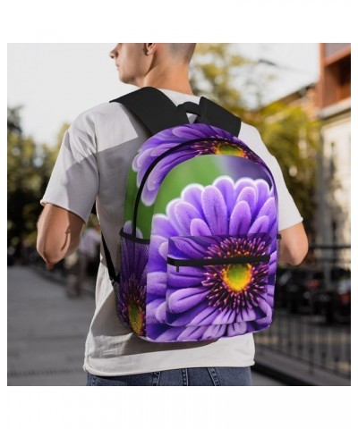 Blooming Cactus Flower Backpack Cute Print Bookbag Women Travel Casual Water-resistant Backpack Travel Bag bags Purple Lavend...