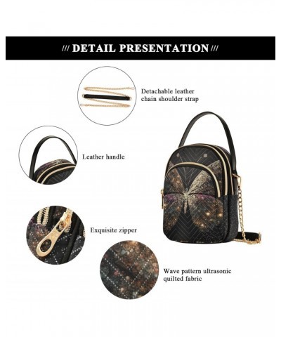 Glowing Butterfly Crossbody Sling Bags for Women, Compact Fashion Handbag with Chain Strap Top handle for Evening Party Datin...