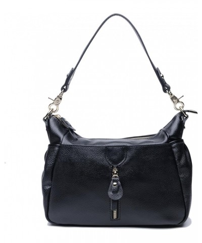 Womens Fashion Cowhide Genuine Leather Shoulder Handbags Crossbody Black $27.45 Totes