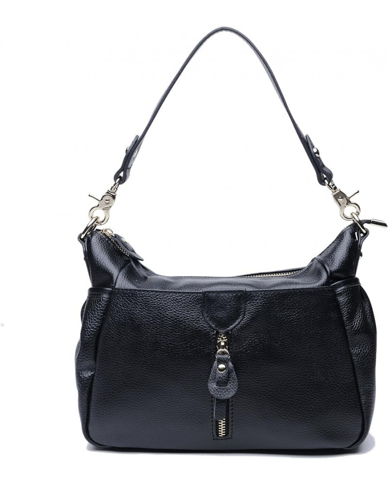 Womens Fashion Cowhide Genuine Leather Shoulder Handbags Crossbody Black $27.45 Totes