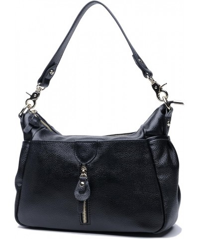 Womens Fashion Cowhide Genuine Leather Shoulder Handbags Crossbody Black $27.45 Totes