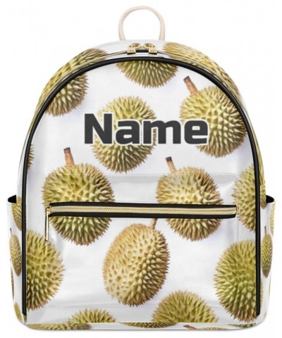 Durian Fruit Custom Mini Backpack Purse for Women Personalized Fashion Leather Small Backpack Shoulder Handbag Travel Bag Sat...