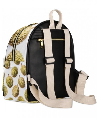 Durian Fruit Custom Mini Backpack Purse for Women Personalized Fashion Leather Small Backpack Shoulder Handbag Travel Bag Sat...