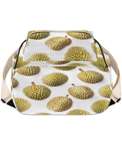 Durian Fruit Custom Mini Backpack Purse for Women Personalized Fashion Leather Small Backpack Shoulder Handbag Travel Bag Sat...