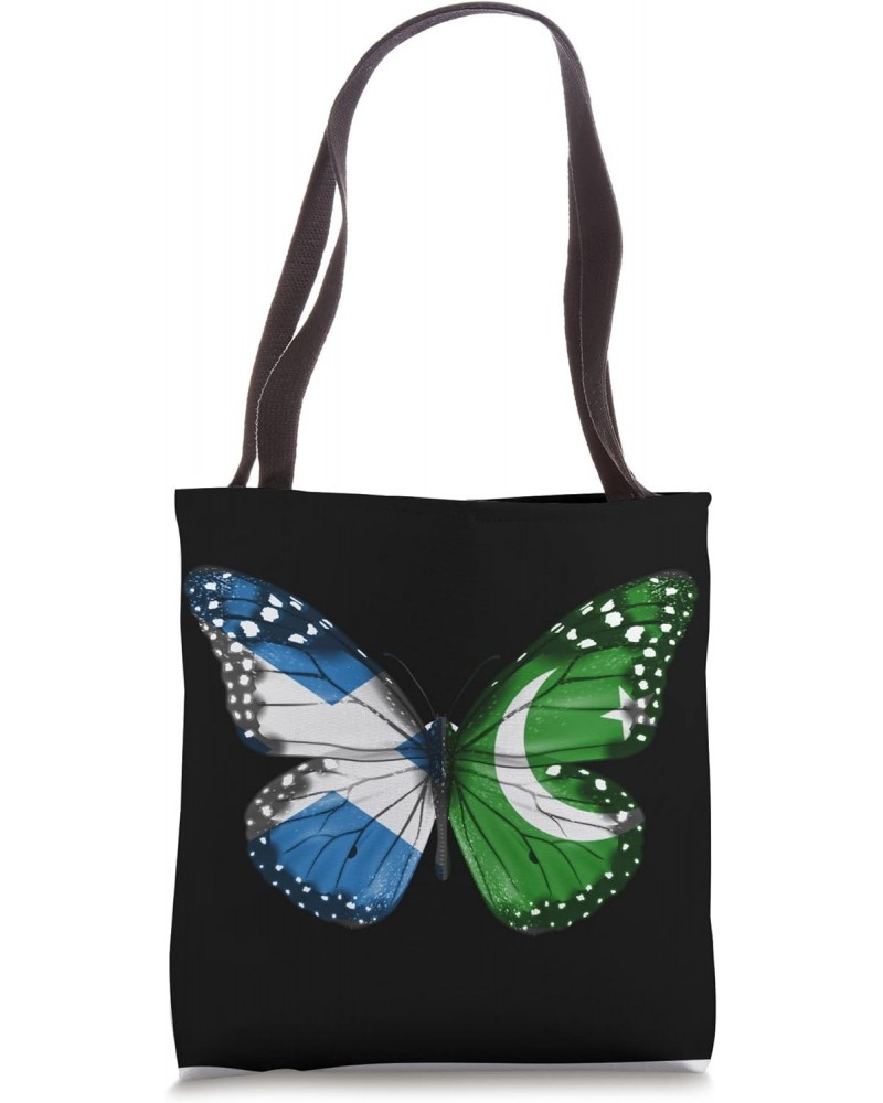 Scottish Pakistani Flag Butterfly Tote Bag $12.02 Totes