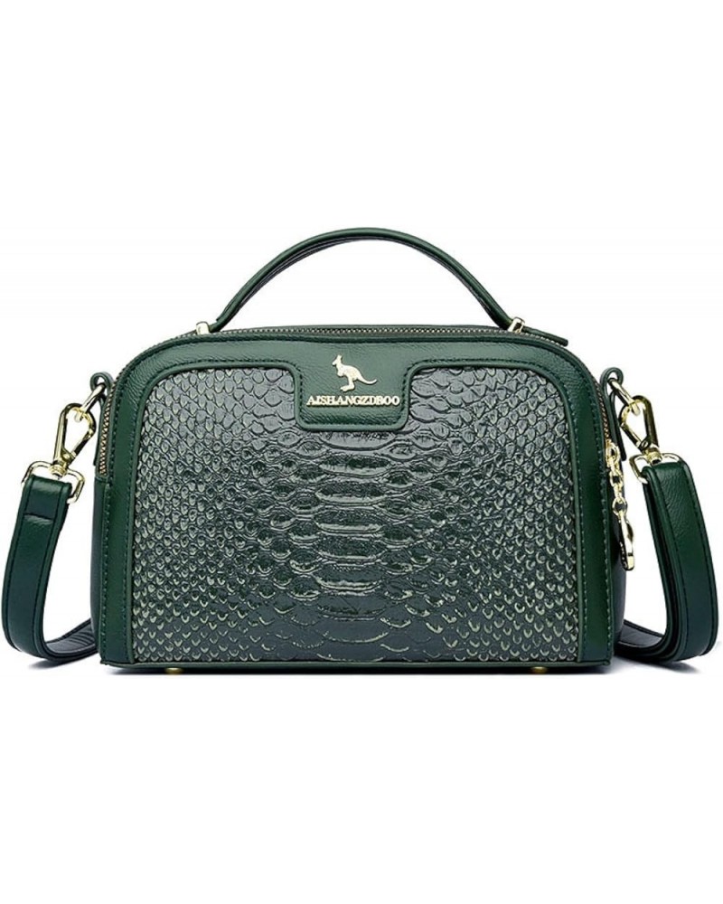 Women's hand-held shoulder cross-body bag casual large capacity small square bag Green $25.27 Crossbody Bags