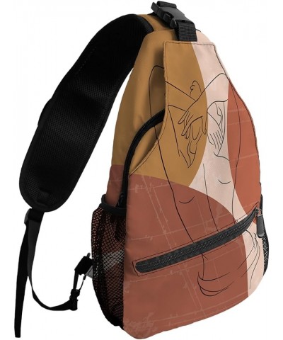 Sling Bag Crossbody Sling Backpack Waterproof Chest Bag Daypack Shoulder Bag for Hiking Walking Travel Line Artplr0414 $14.00...