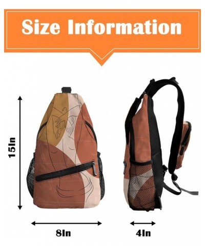 Sling Bag Crossbody Sling Backpack Waterproof Chest Bag Daypack Shoulder Bag for Hiking Walking Travel Line Artplr0414 $14.00...