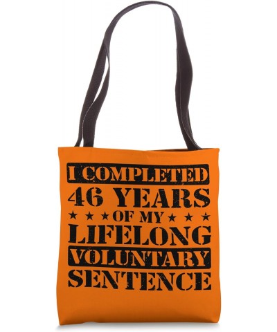 46th Wedding Anniversary Funny Prison Inmate Husband Wife Tote Bag $14.39 Totes