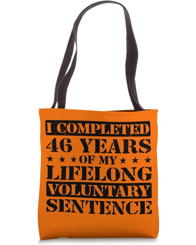 46th Wedding Anniversary Funny Prison Inmate Husband Wife Tote Bag $14.39 Totes