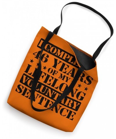 46th Wedding Anniversary Funny Prison Inmate Husband Wife Tote Bag $14.39 Totes