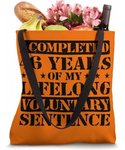 46th Wedding Anniversary Funny Prison Inmate Husband Wife Tote Bag $14.39 Totes