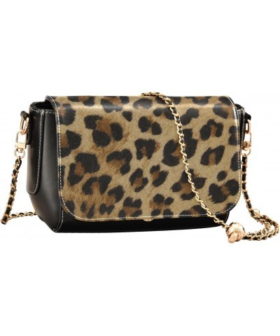 Leopard Print Crossbody bags for Women Small Crossbody Purses with Metal Chain Wallet Purse Shoulder Handbags for Women $19.2...