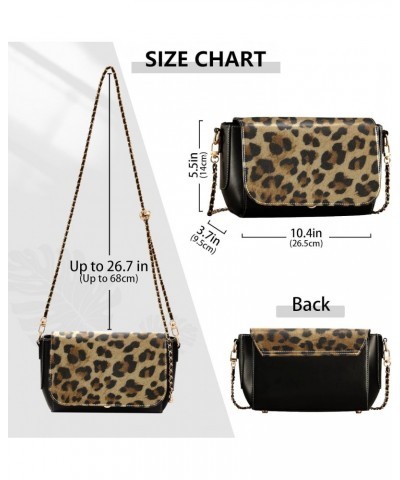 Leopard Print Crossbody bags for Women Small Crossbody Purses with Metal Chain Wallet Purse Shoulder Handbags for Women $19.2...